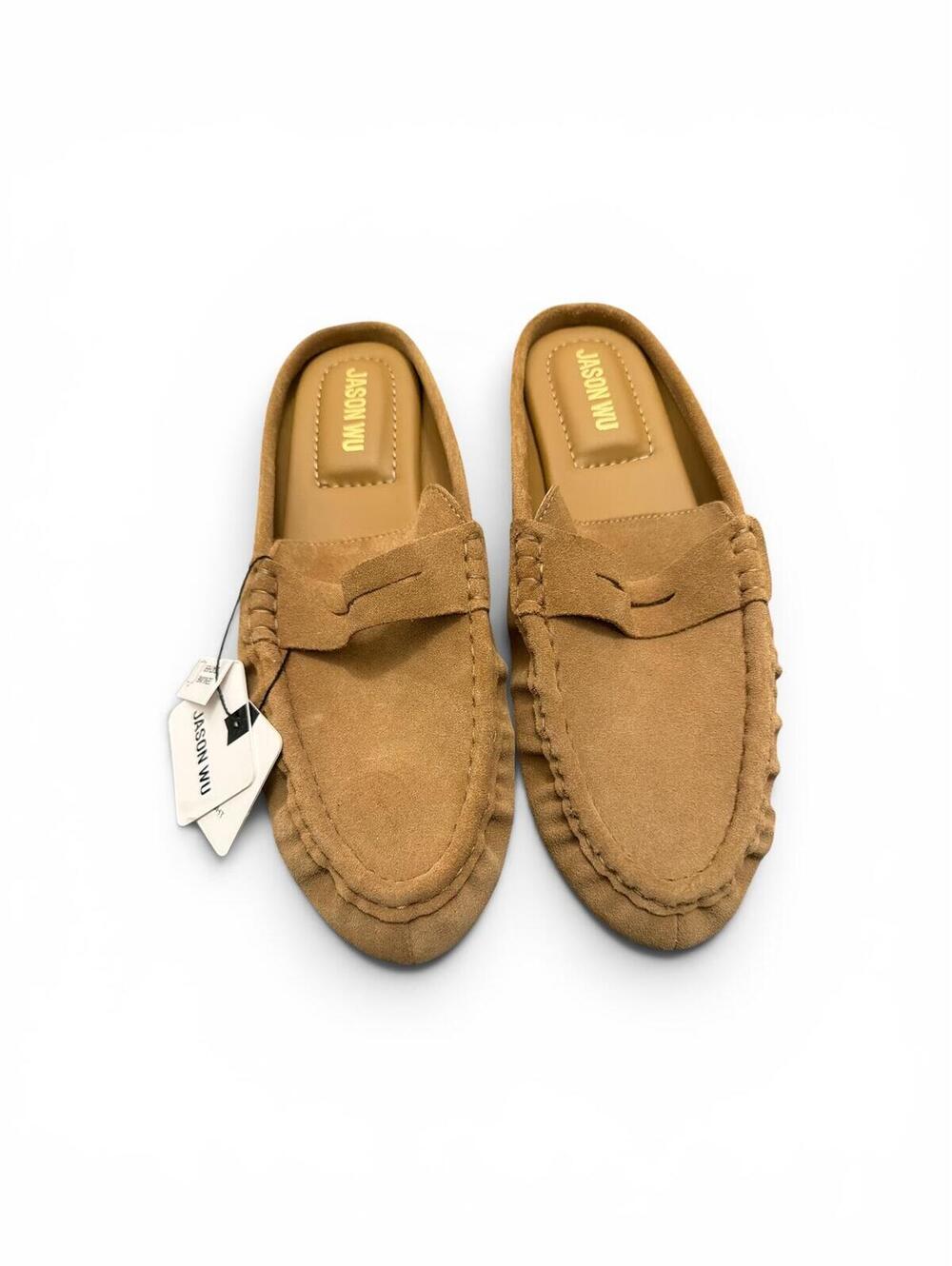 Jason Wu Tan Suede Slip-On Loafers size 9.5 - Picture 3 of 5